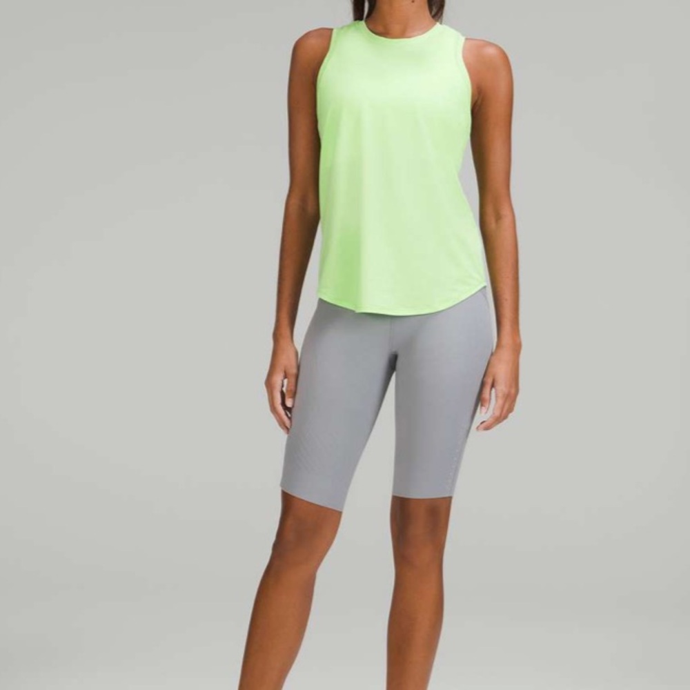 NWOT Lululemon High Neck Running and Training Tank Top Scream Green Light Size 6